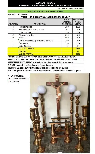 PRECIOS CAPILLAS ARDIENTES MODELOS - 7